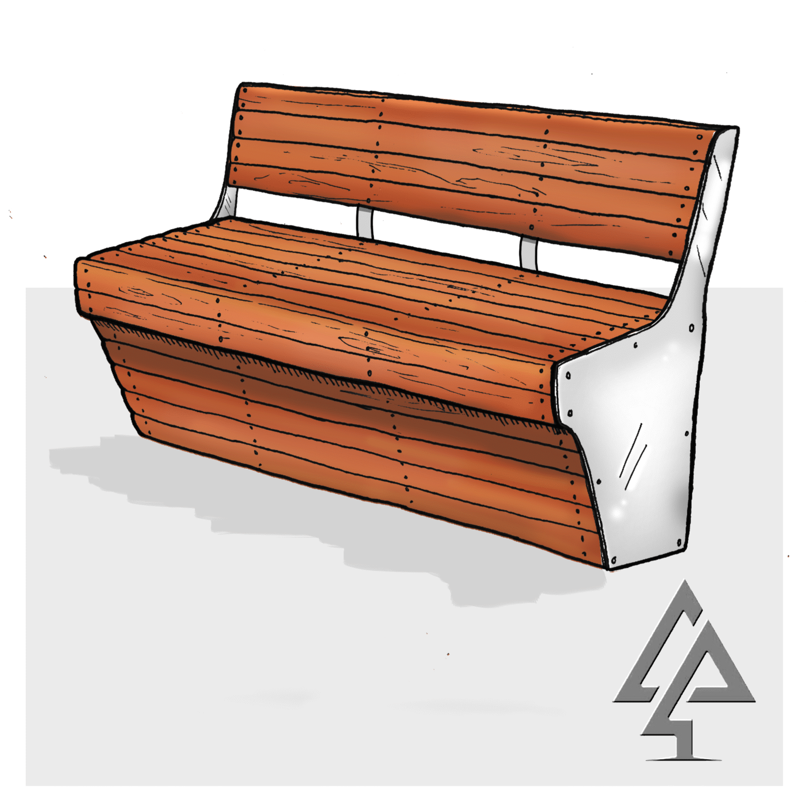 Jarrah Bench Backrest Stainless Steel WA | Sleek Comfort | VRI